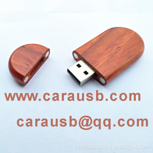 Wooden oval Usb flash disk eco walnut gift 2GB